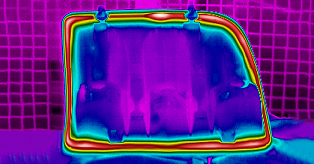 Thermografieaufnahme einer Kleberaupe