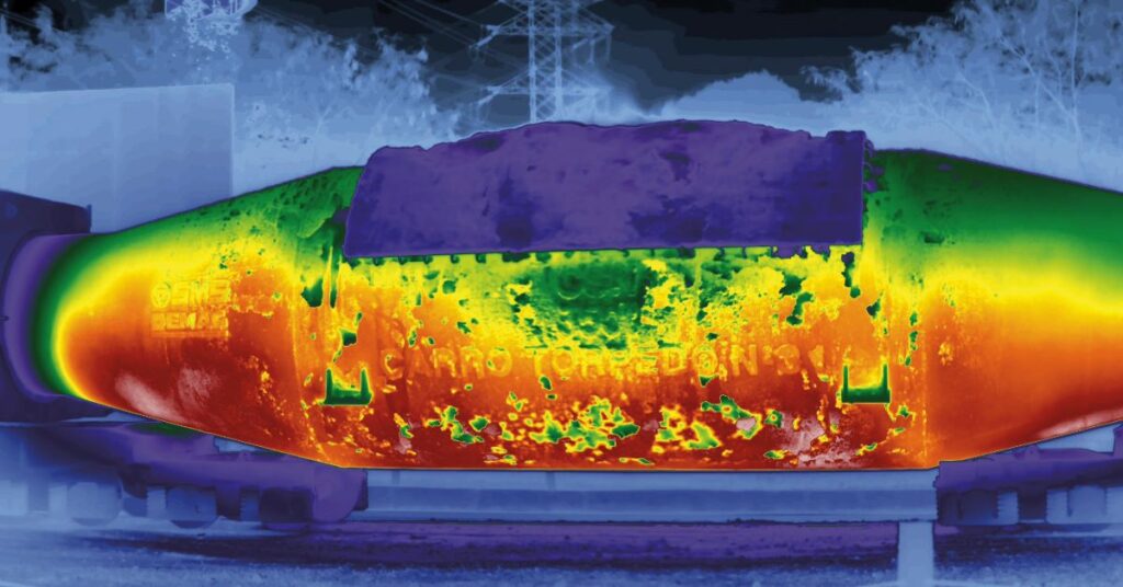 Thermische Überwachung von Torpedowagen Durchbrüche frühzeitig verhindern torpedo-car_molten_iron
