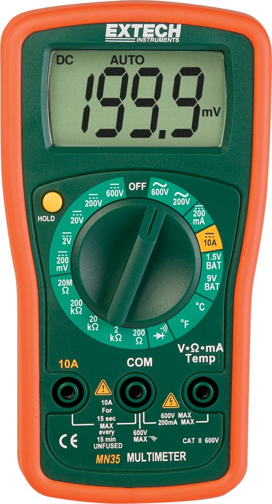 EXTECH MN35 Digitales Mini-Multimeter mit Temperaturmessung – Bild 6