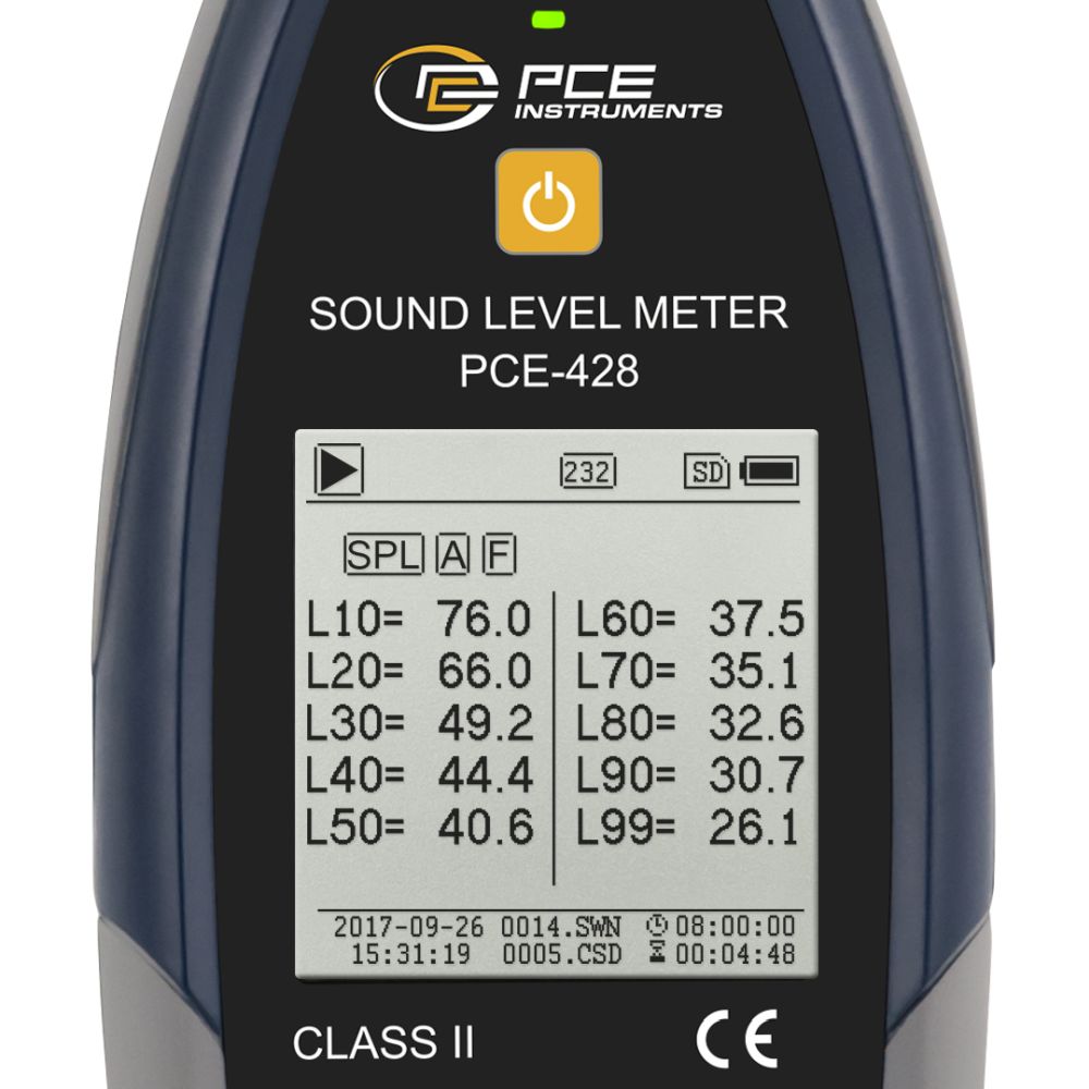 PCE-428 Schallpegelmessgerät Klasse 2 mit Oktavbandfilter – Bild 8