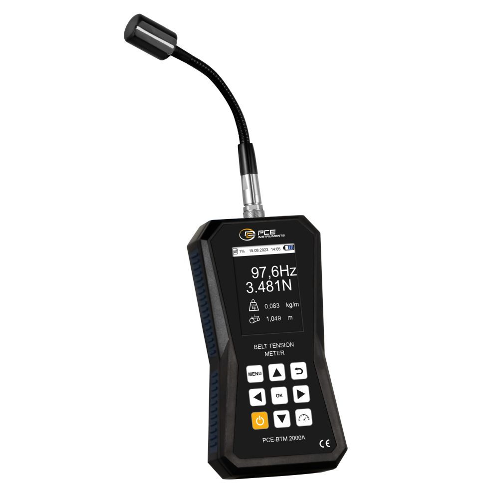 PCE-BTM 2000A Riemenspannungsmessgerät mit flexiblem Schwanenhalssensor