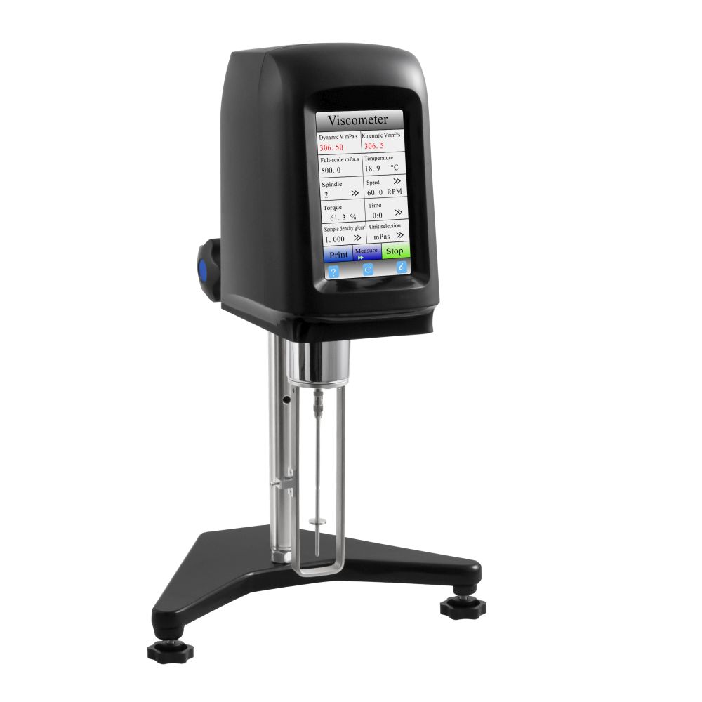 PCE-RVI 10 Rotationsviskosimeter mit 5-Zoll-Touchscreen und höhenverstellbarem Stativ