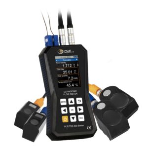 PCE-TDS 200+ SM Ultraschall-Durchflussmessgerät mit Clamp-on-Sensoren und Temperaturfühlern